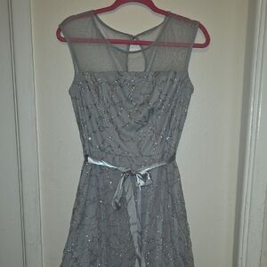 Chic Silver Sleeveless Kids Dress